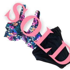 Two Piece Floral Bathing Suit